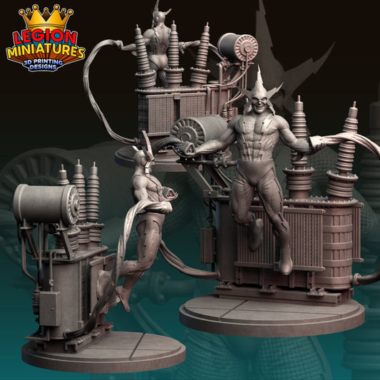 Electro Fan-Art 40mm Miniature (Sculpted by Legion Miniatures) (Crisis Protocol Proxy/Alternative)