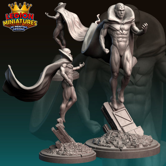 Vision Fan-Art 40mm Miniature (Sculpted by Legion Miniatures) (Crisis Protocol Proxy/Alternative)