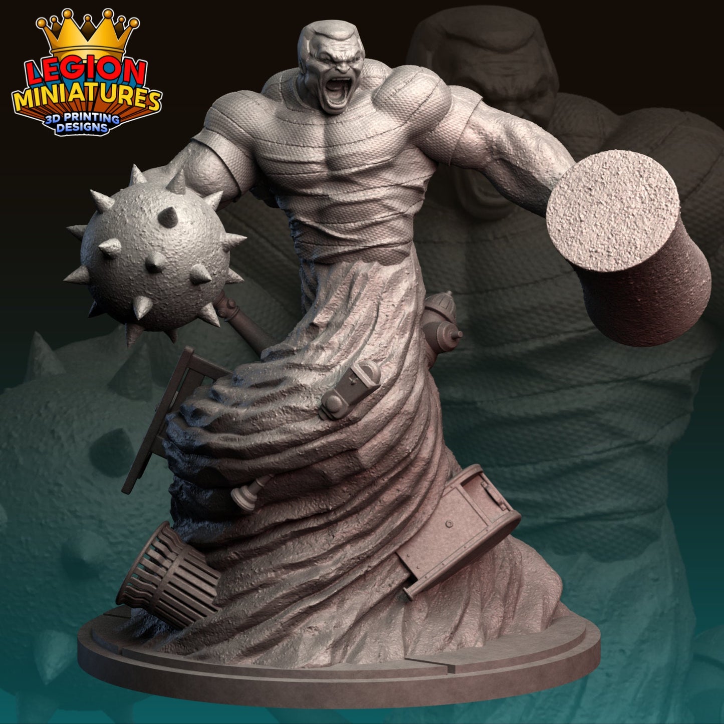 Sandman Fan-Art 40mm Miniature (Sculpted by Legion Miniatures) (Crisis Protocol Proxy/Alternative)