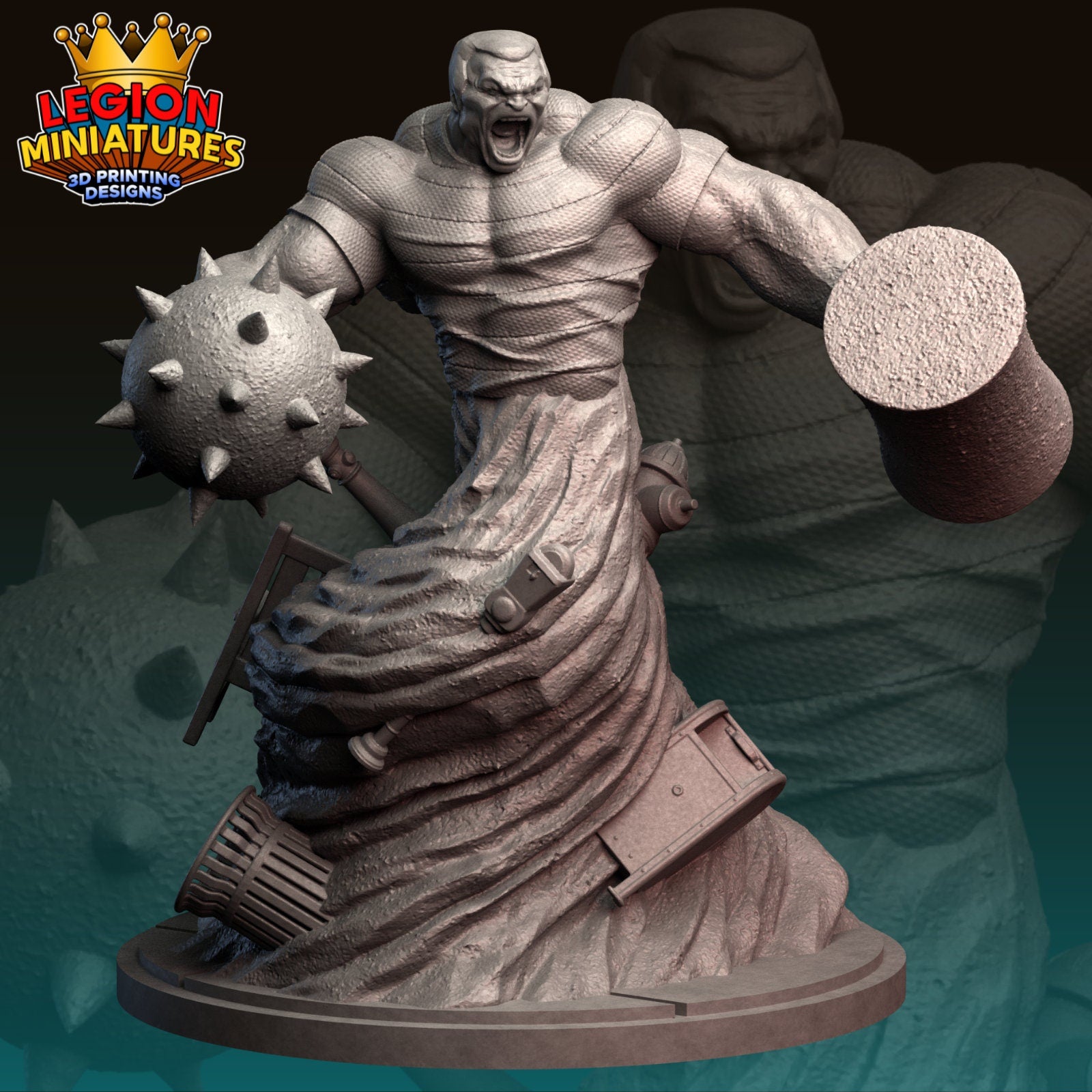 Sandman Fan-Art 40mm Miniature (Sculpted by Legion Miniatures) (Crisis Protocol Proxy/Alternative)
