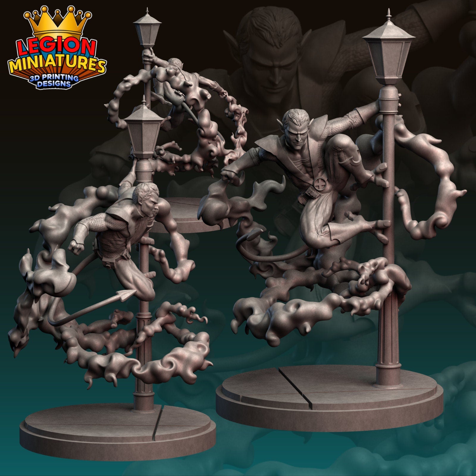 Ultimate Nightcrawler Fan-Art 40mm Miniature (Sculpted by Legion Miniatures) (Crisis Protocol Proxy/Alternative)