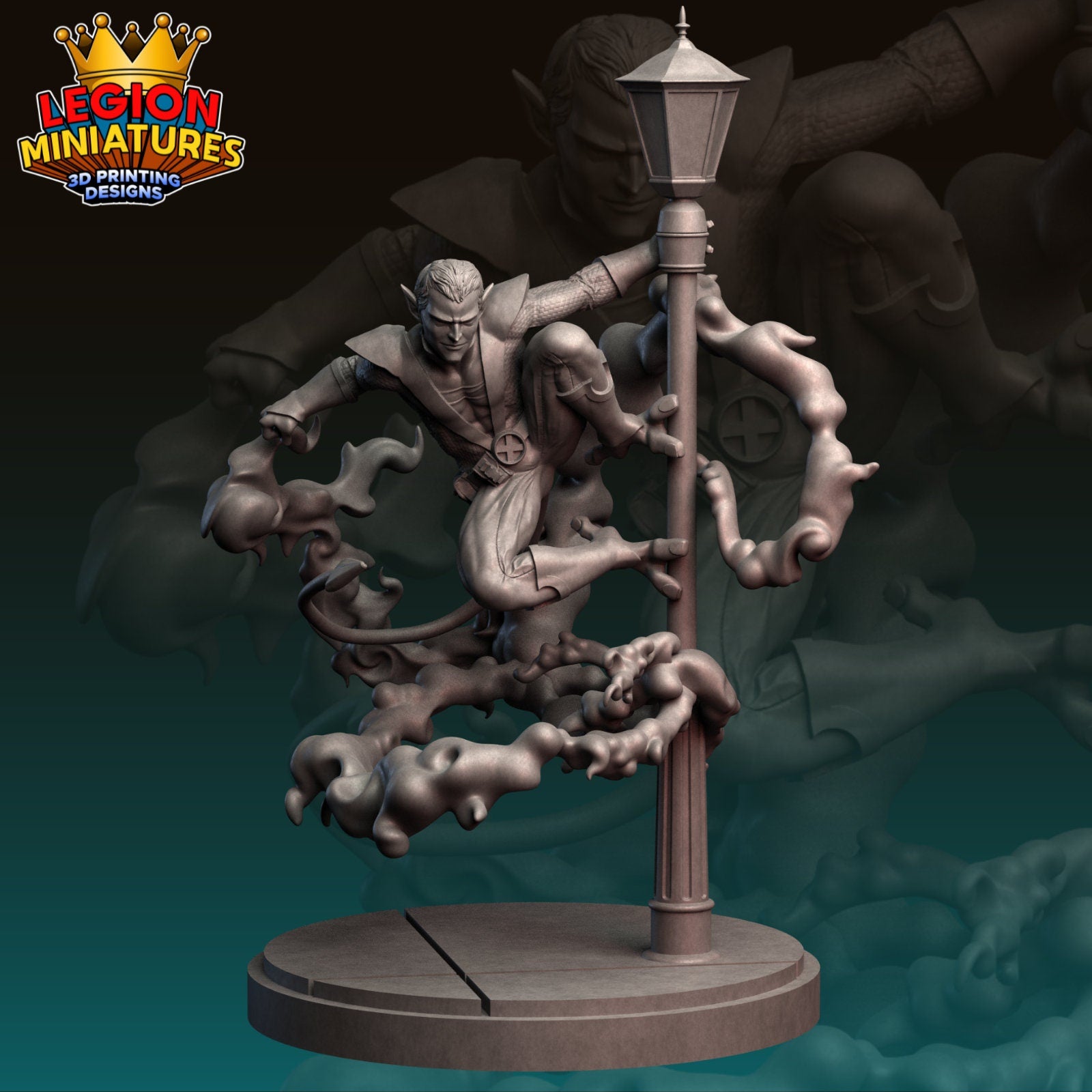 Ultimate Nightcrawler Fan-Art 40mm Miniature (Sculpted by Legion Miniatures) (Crisis Protocol Proxy/Alternative)