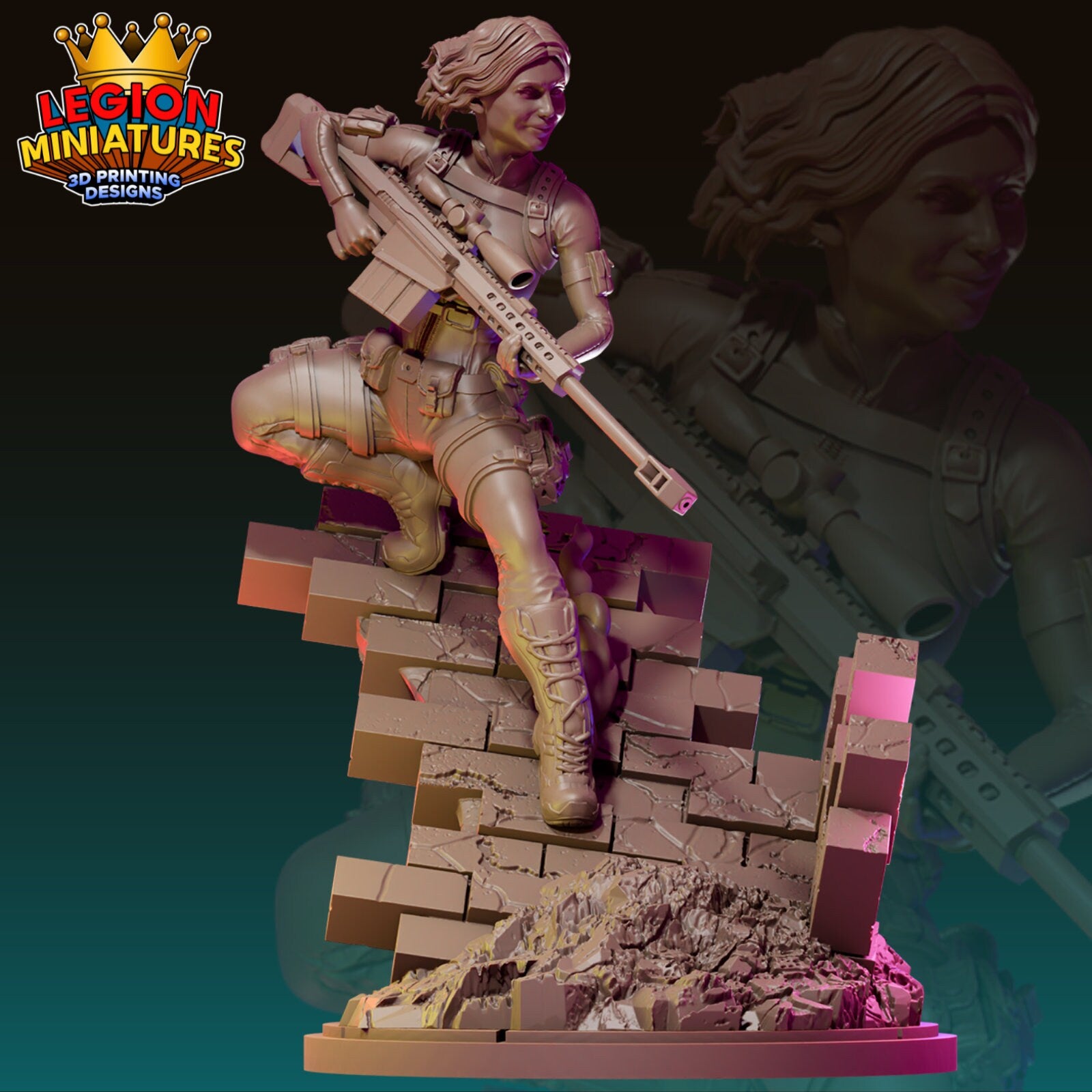 Ultimate Black Widow Fan-Art 40mm Miniature (Sculpted by Legion Miniatures) (Crisis Protocol Proxy/Alternative)