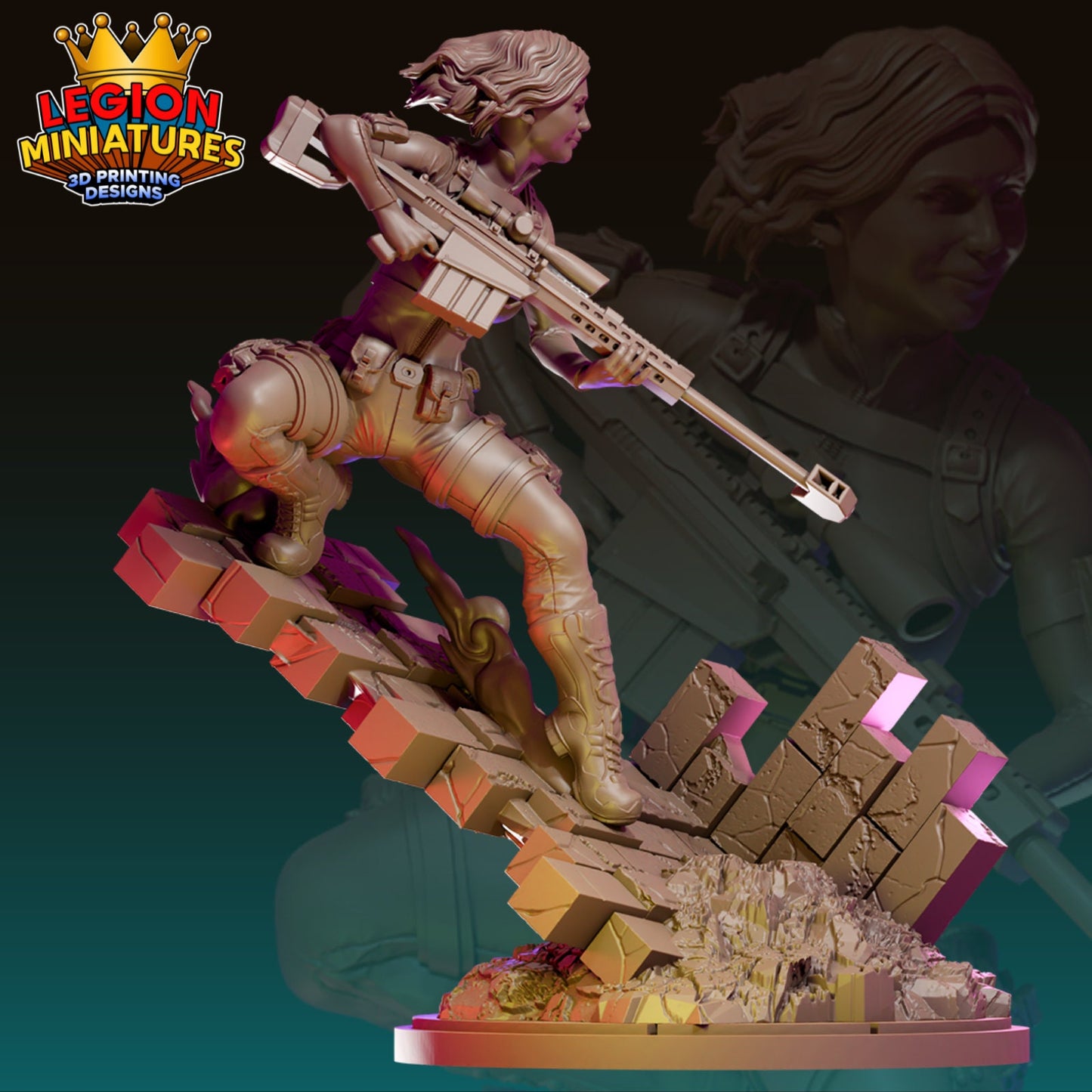 Ultimate Black Widow Fan-Art 40mm Miniature (Sculpted by Legion Miniatures) (Crisis Protocol Proxy/Alternative)