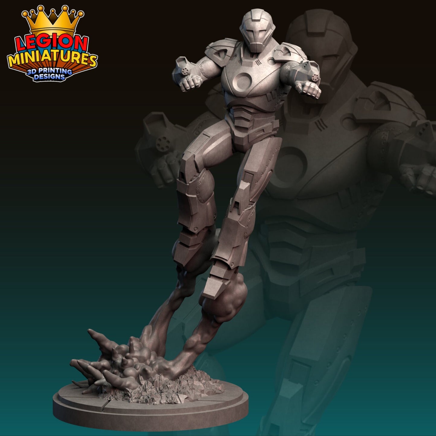Ultimate Iron Man Fan-Art 40mm Miniature (Sculpted by Legion Miniatures) (Crisis Protocol Proxy/Alternative)