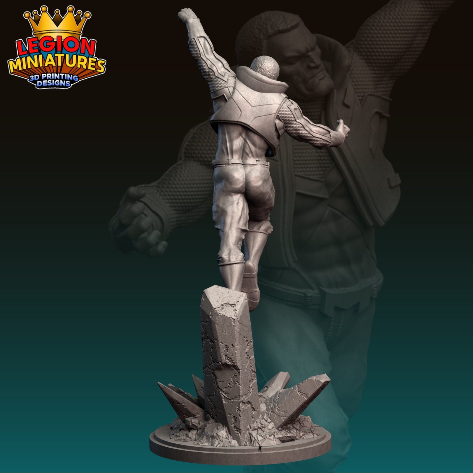 Blue Marvel Fan-Art 40mm Miniature (Sculpted by Legion Miniatures) (Crisis Protocol Proxy/Alternative)