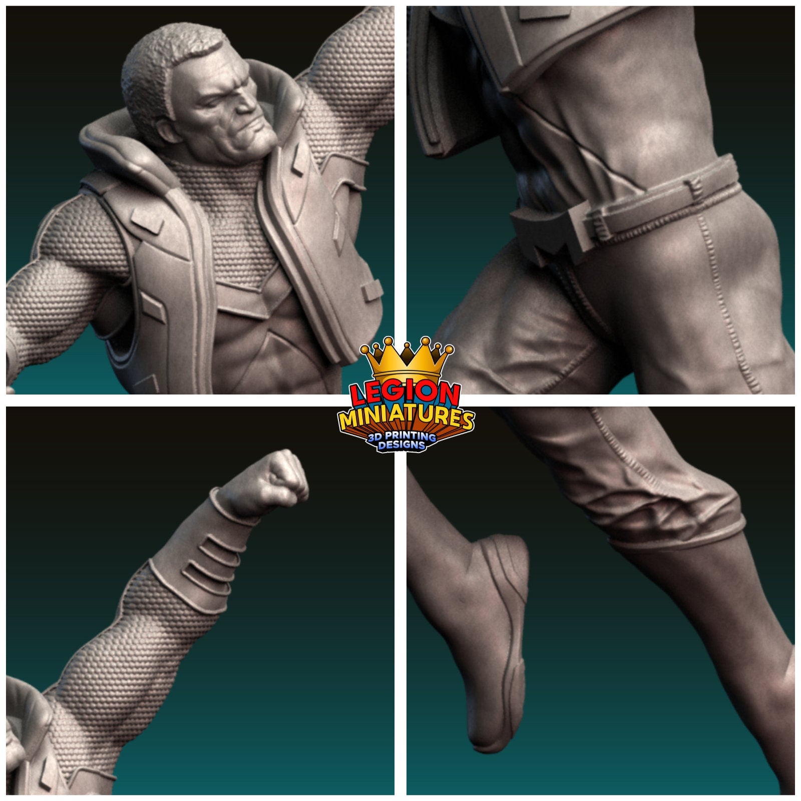 Blue Marvel Fan-Art 40mm Miniature (Sculpted by Legion Miniatures) (Crisis Protocol Proxy/Alternative)