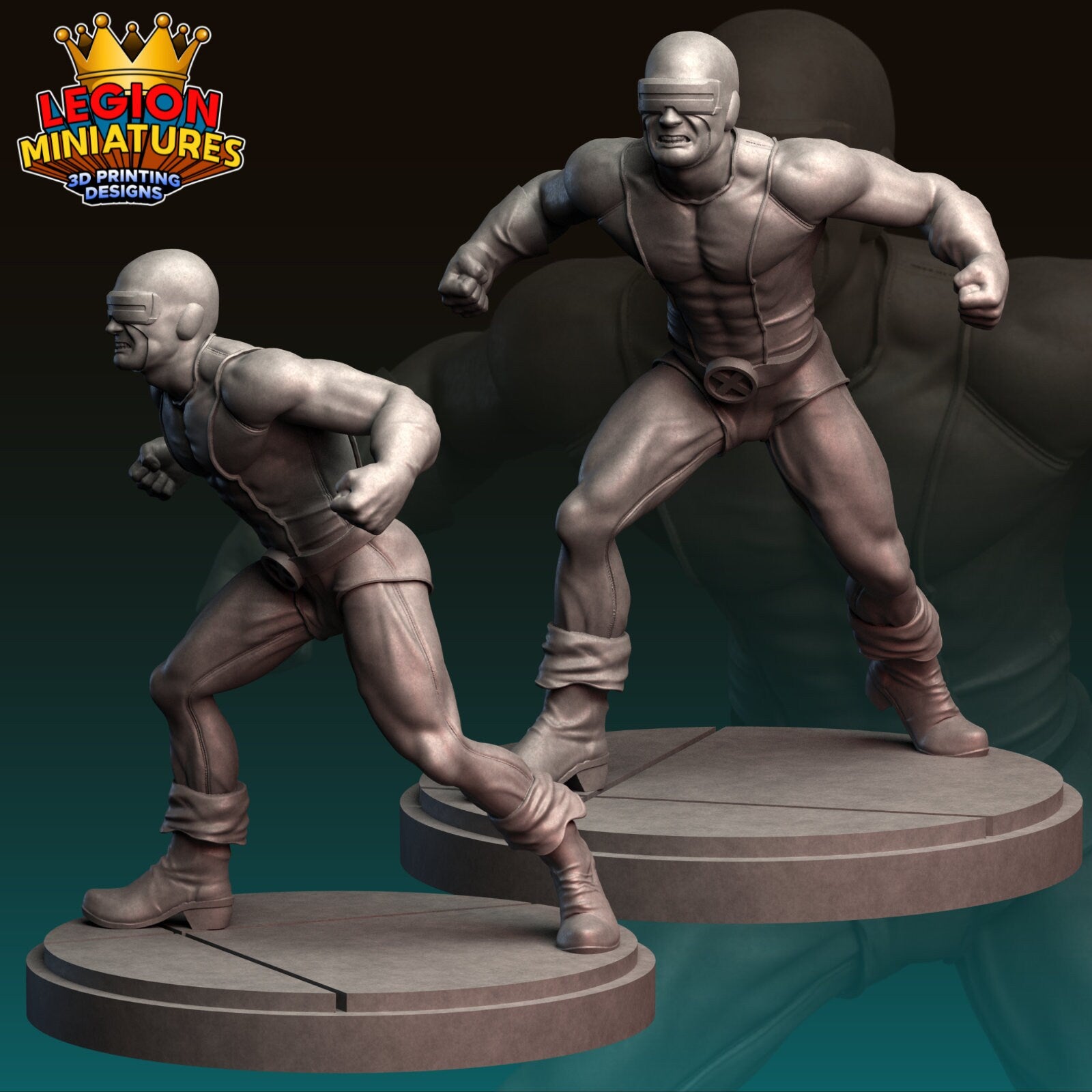 Cyclops Fan-Art 40mm Miniature (Sculpted by Legion Miniatures) (Crisis Protocol Proxy/Alternative)