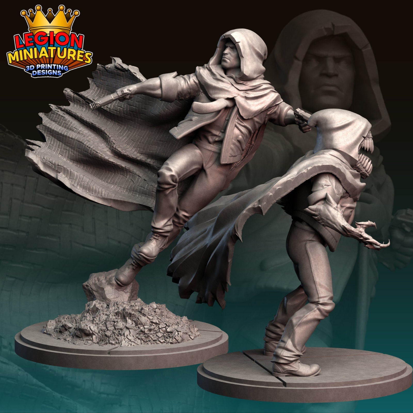 Hood Fan-Art 40mm Miniature (Both models) - (Sculpted by Legion Miniatures) (Crisis Protocol Proxy/Alternative)