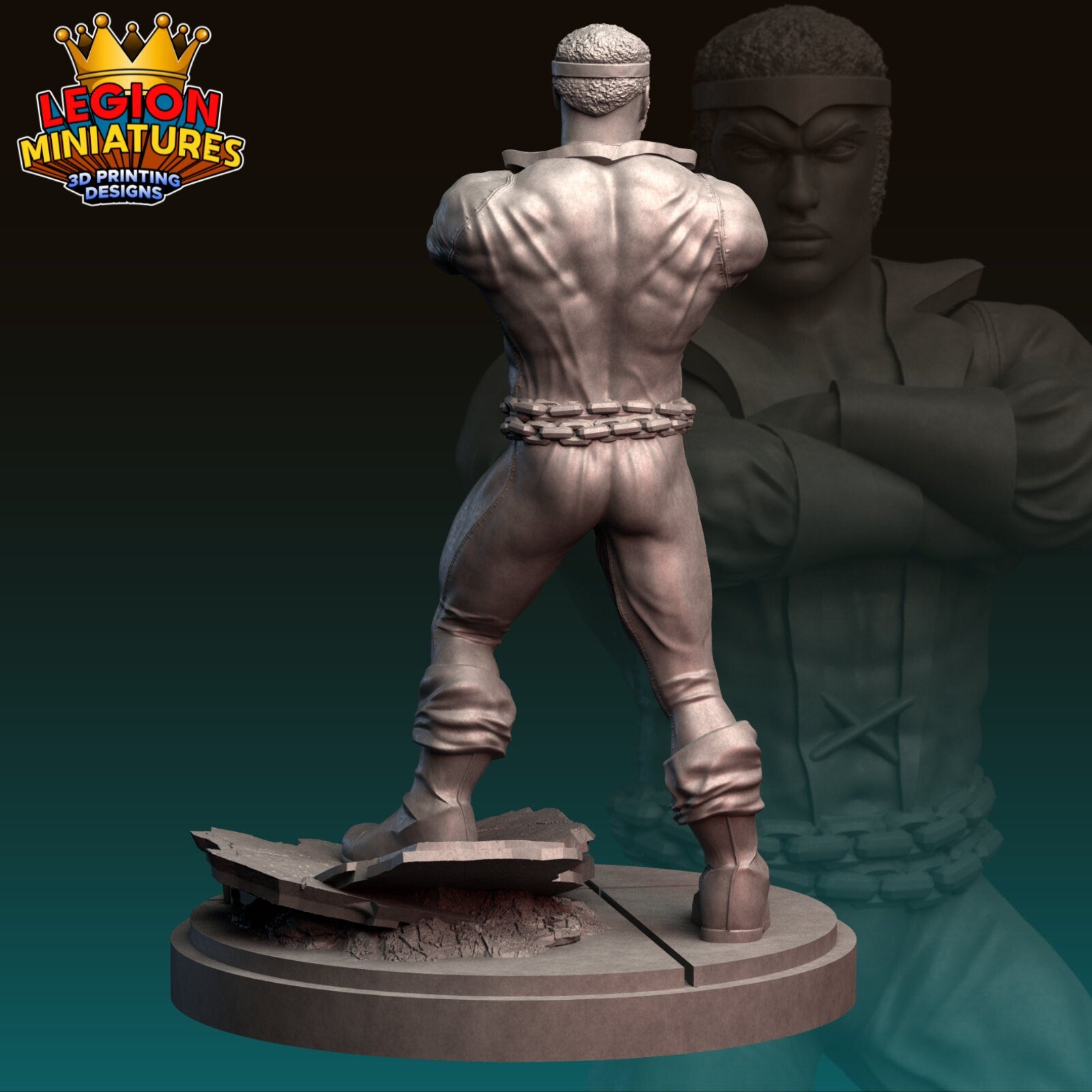 Luke Cage Fan-Art 40mm Miniature (Sculpted by Legion Miniatures) (Crisis Protocol Proxy/Alternative)