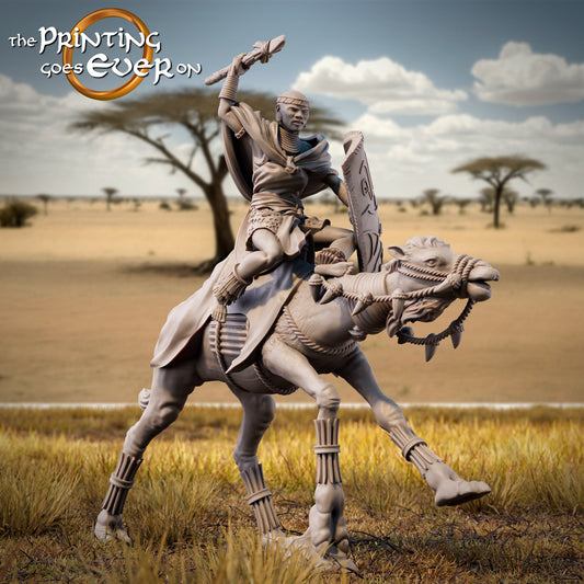 Camel Rider B (sculpted by The Printing Goes Ever On)