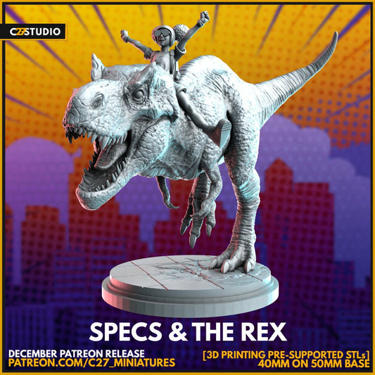 Moongirl / Specs the Rex 40mm miniature (sculpted by C27 collectibles) (Crisis Protocol Proxy/Alternative)