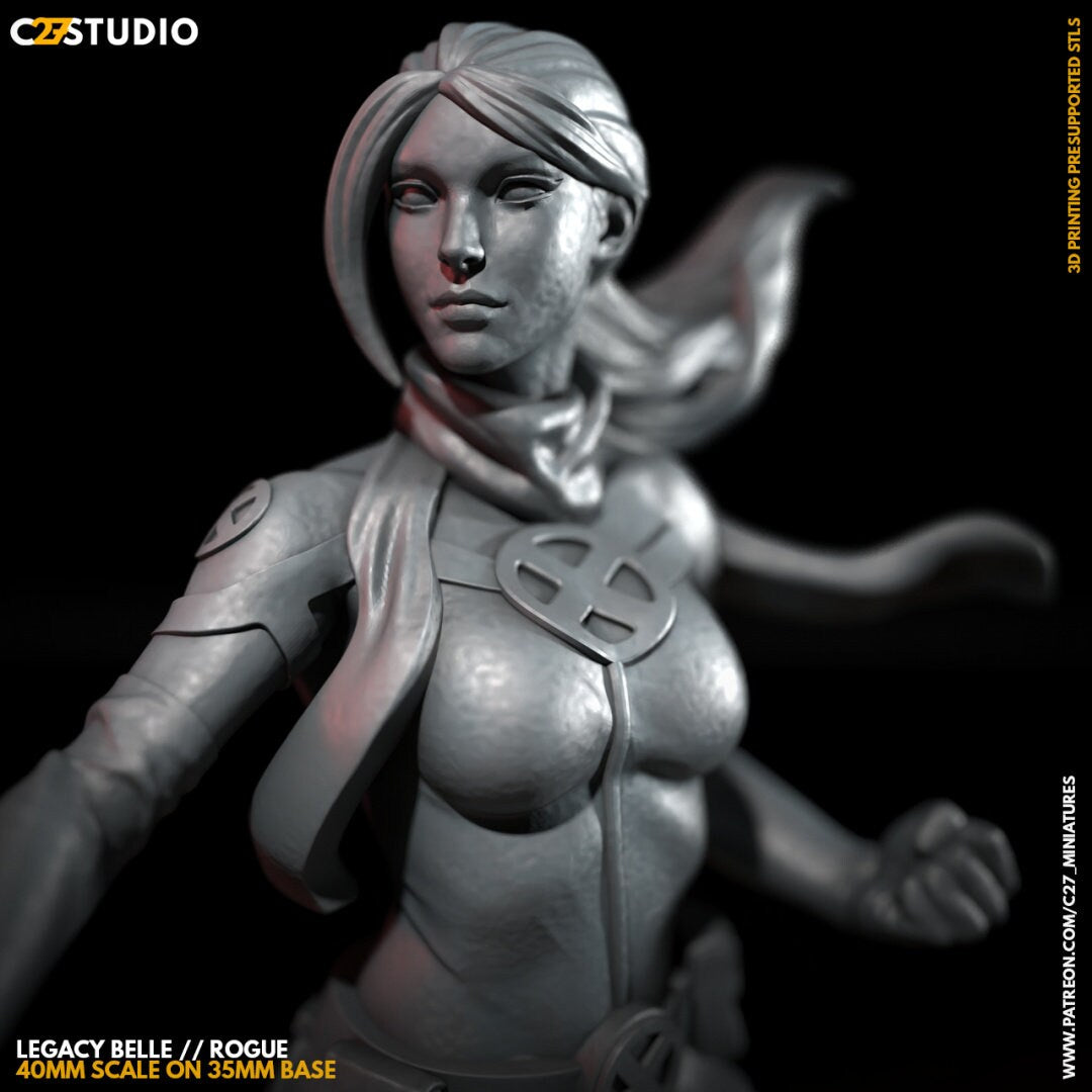 Rogue / Legacy Belle 40mm miniature (sculpted by C27 collectibles) (Crisis Protocol Proxy/Alternative)