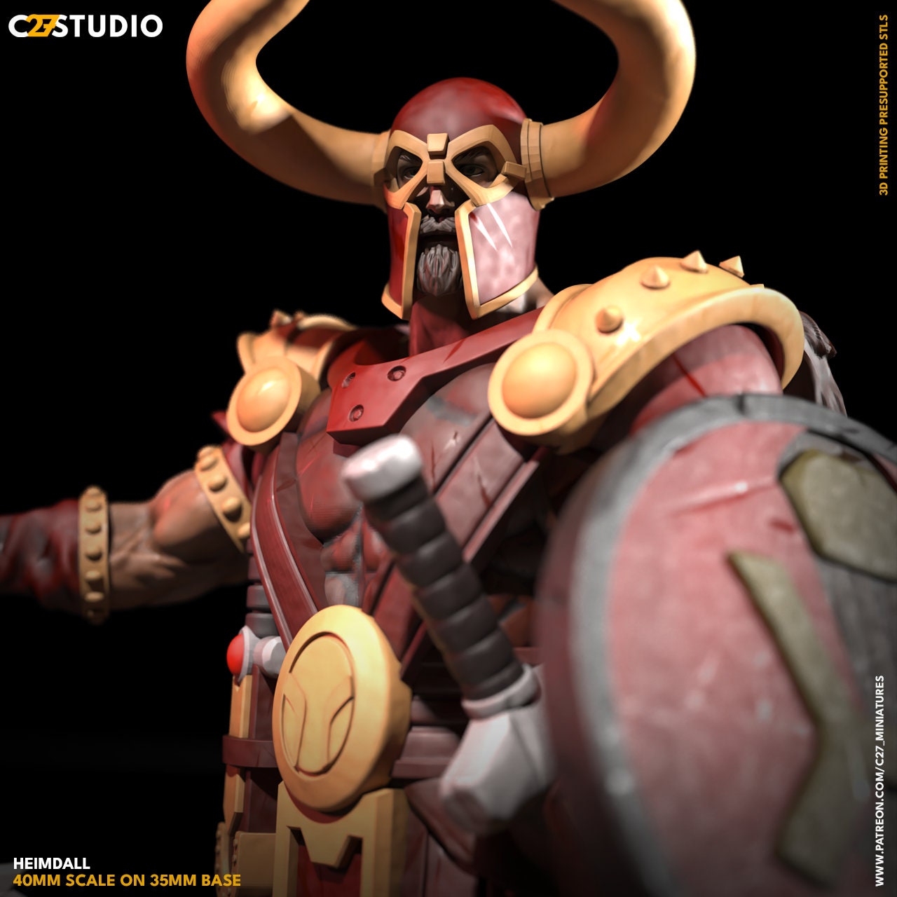 Heimdall / Rainbow Roadmaster 40mm miniature (Fan Art sculpted by C27 collectibles) (Crisis Protocol Proxy/Alternative)