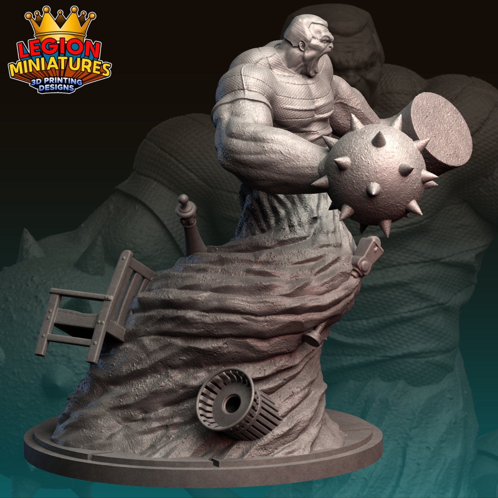 Sandman Fan-Art 40mm Miniature (Sculpted by Legion Miniatures) (Crisis Protocol Proxy/Alternative)