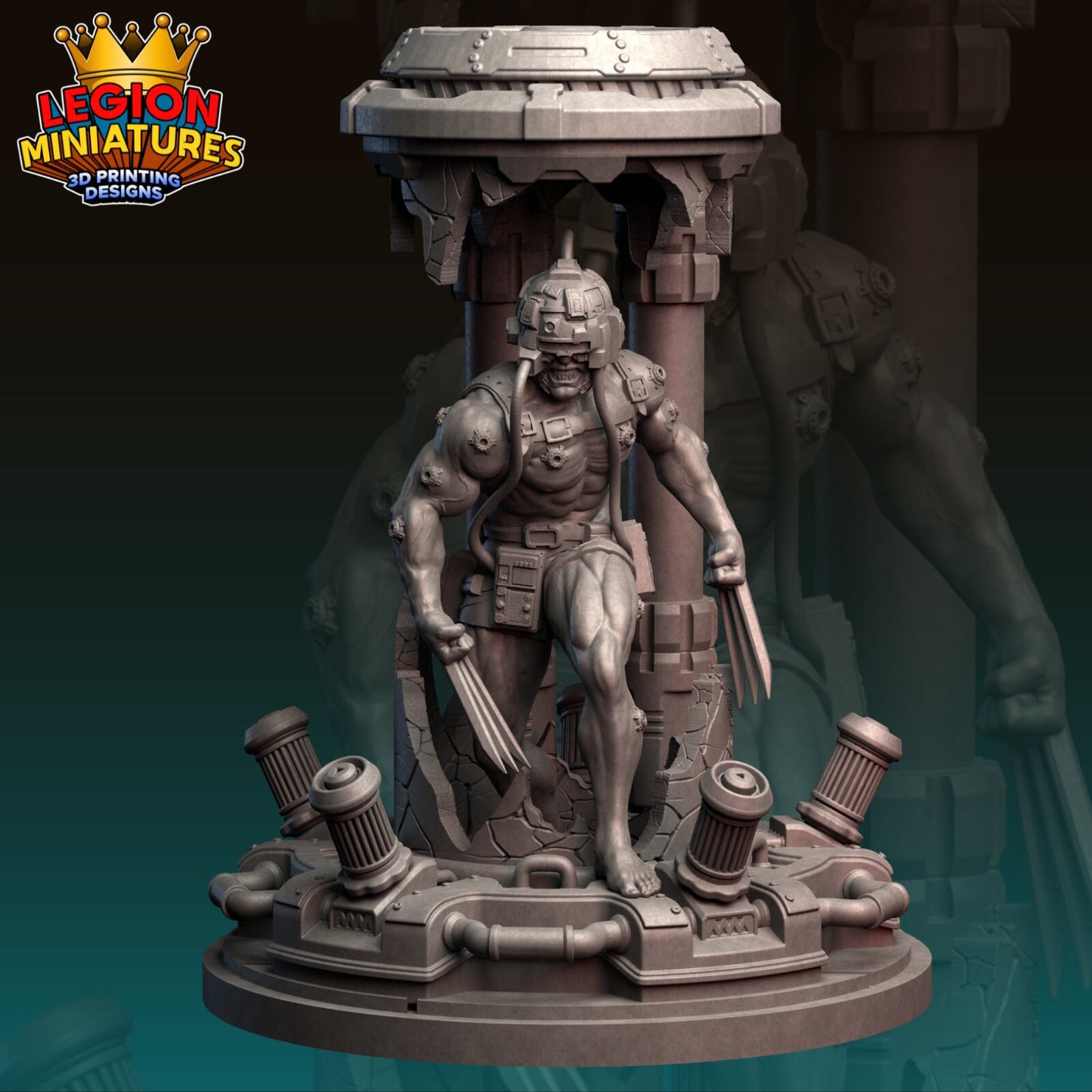 Weapon X Fan-Art 40mm Miniature (Sculpted by Legion Miniatures) (Crisis Protocol Proxy/Alternative)