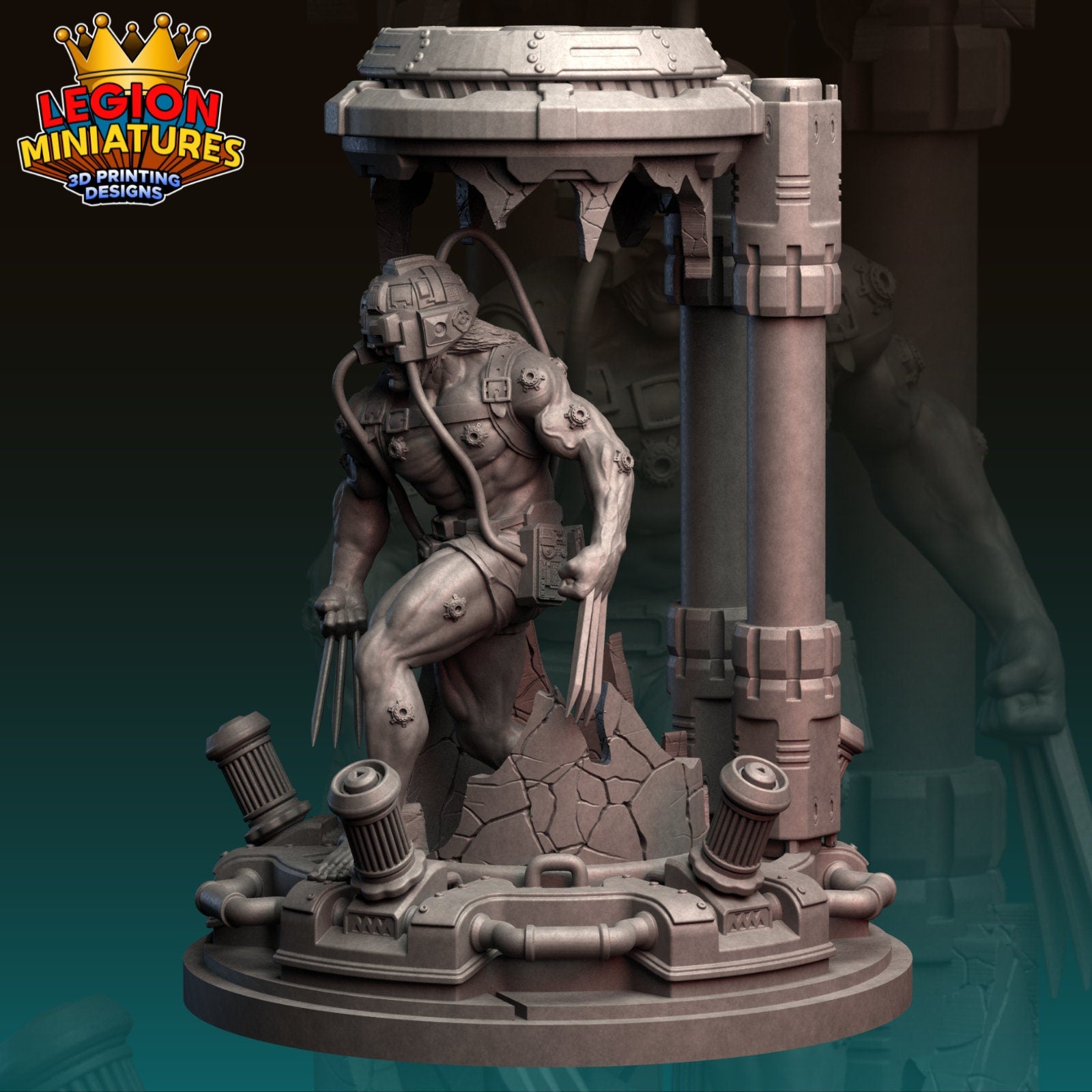 Weapon X Fan-Art 40mm Miniature (Sculpted by Legion Miniatures) (Crisis Protocol Proxy/Alternative)