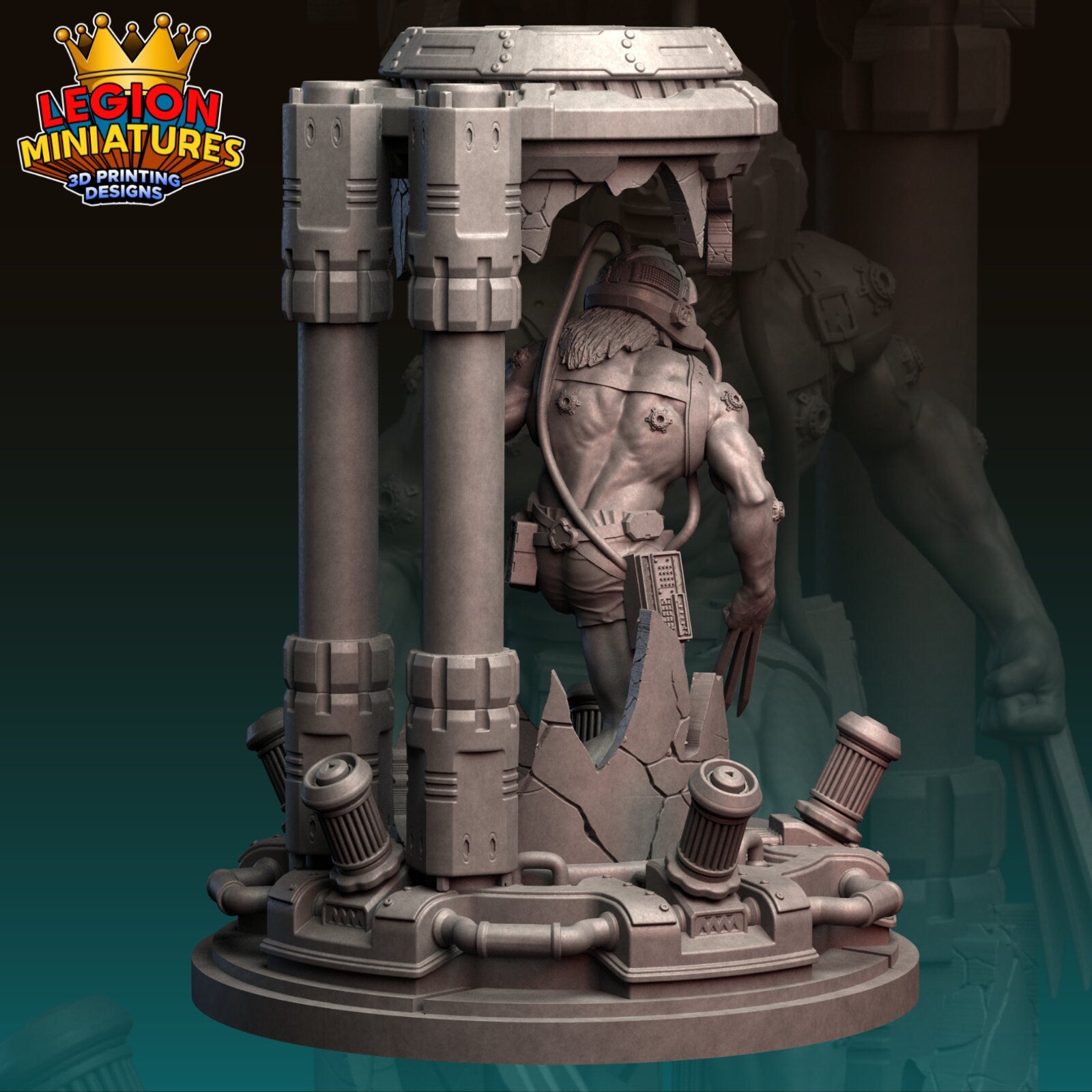 Weapon X Fan-Art 40mm Miniature (Sculpted by Legion Miniatures) (Crisis Protocol Proxy/Alternative)