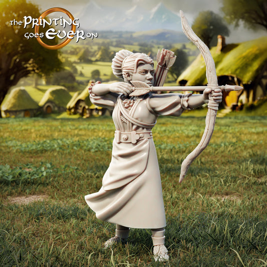 Halfling Bowman A (sculpted by Print Goes Ever On)