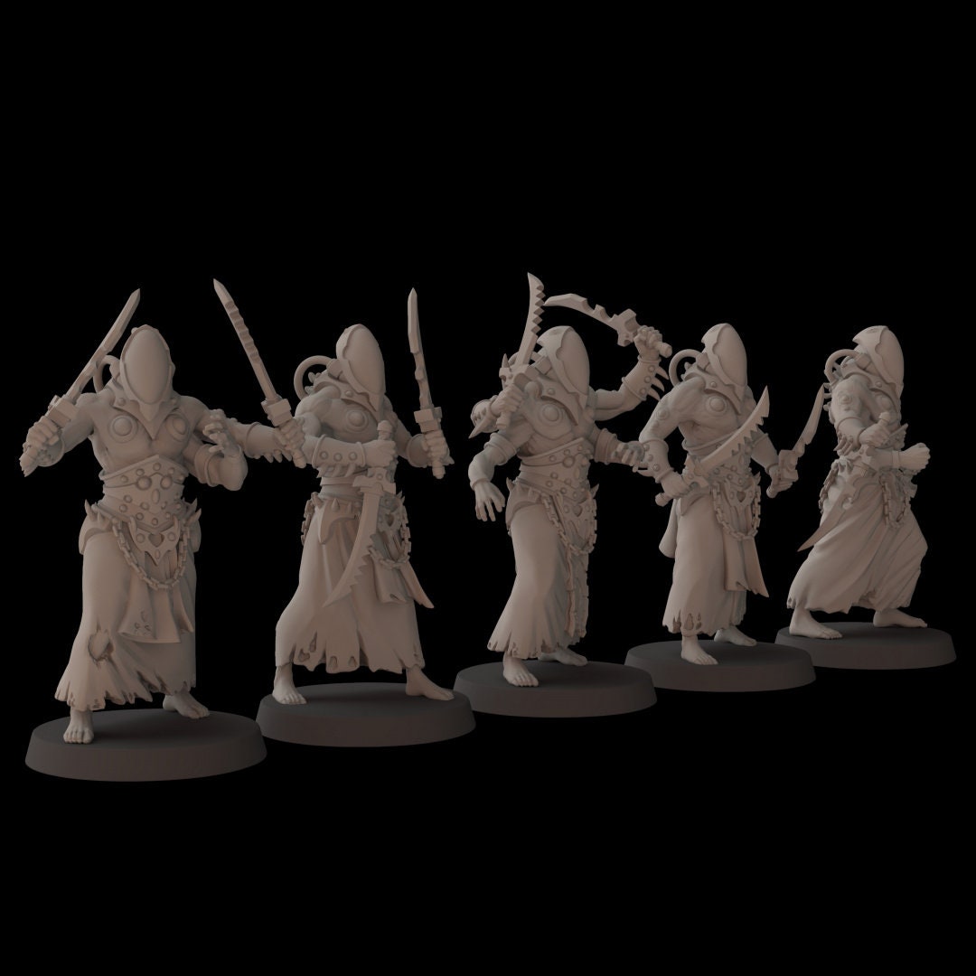 Dark Flayers - set of 5 (Sculpted by Fantasy Cult Miniatures)