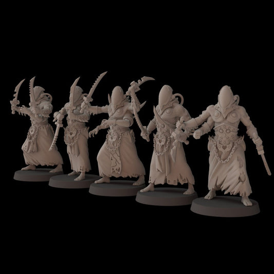 Dark Flayers - set of 5 (Sculpted by Fantasy Cult Miniatures)