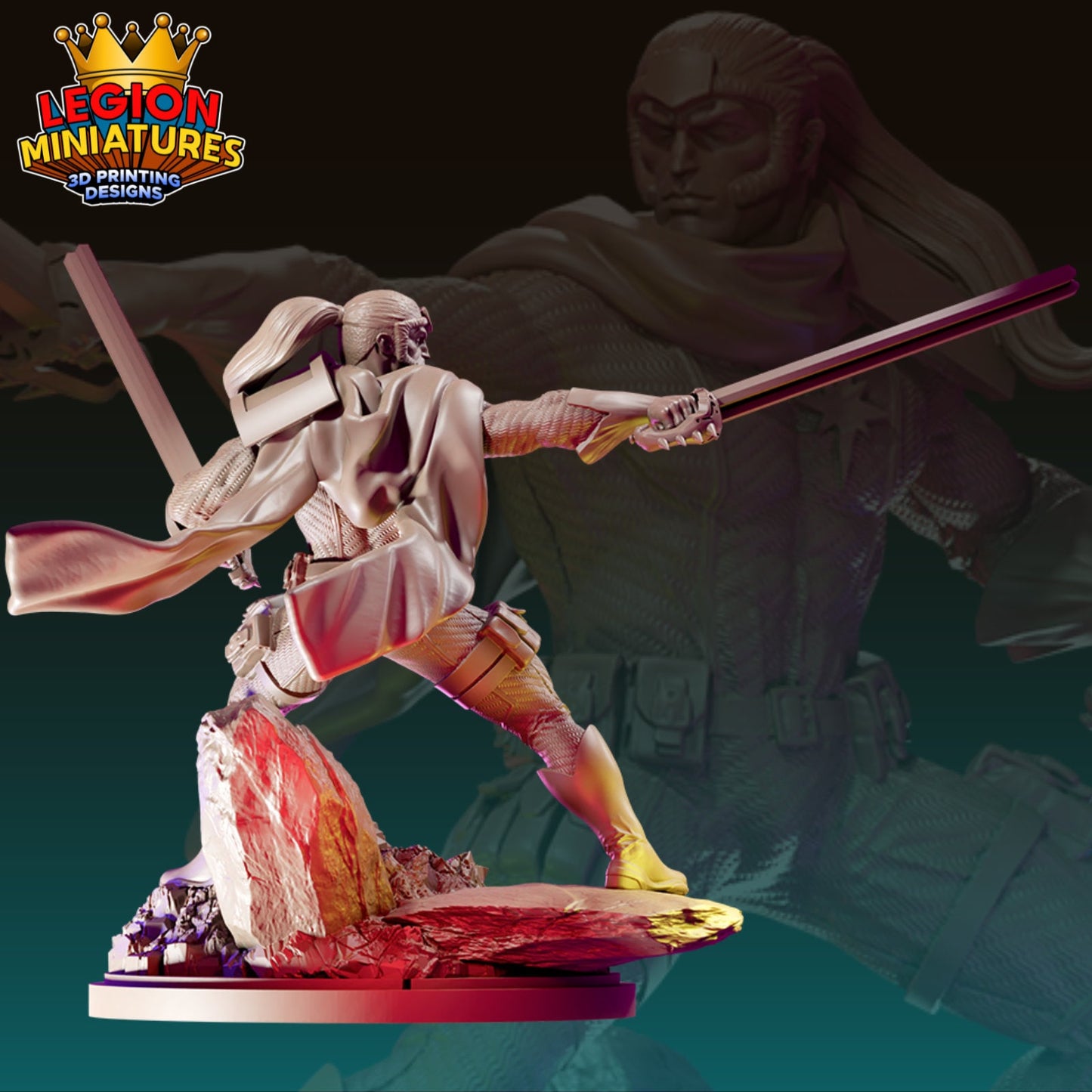 Shatterstar - Fan Art 40mm Miniature (Sculpted by Legion Miniatures) (Crisis Protocol Proxy/Alternative)