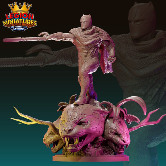 Panther - Fan Art 40mm Miniature (Sculpted by Legion Miniatures) (Crisis Protocol Proxy/Alternative)