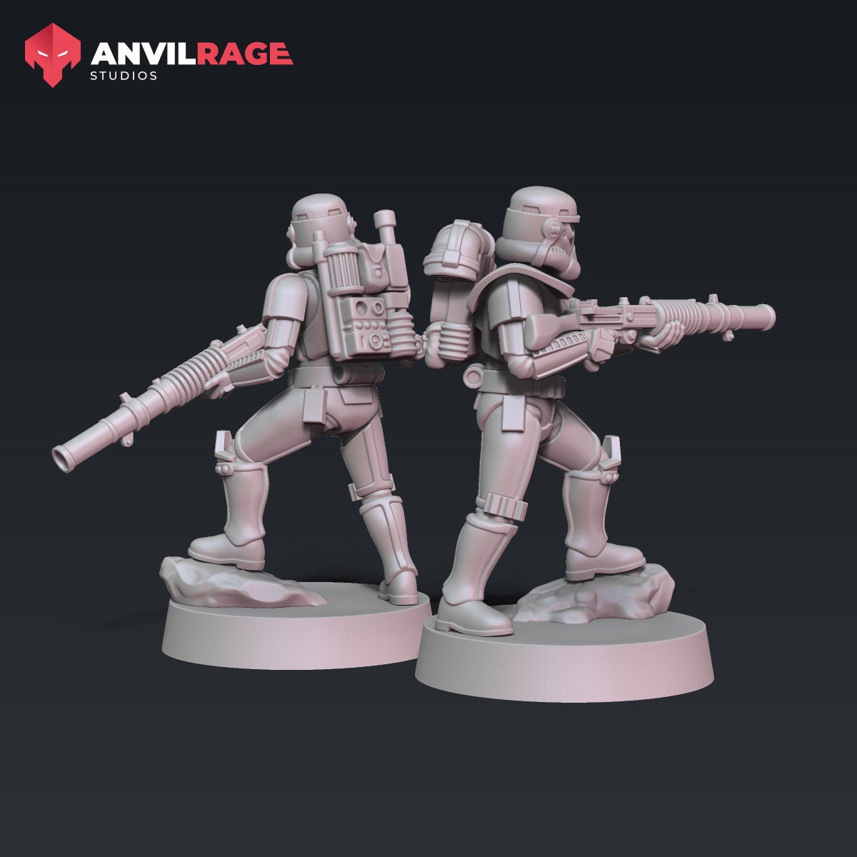 Remnant Stormsoldier with T21 - Set of 2 (Sculpted by Anvilrage Studios)