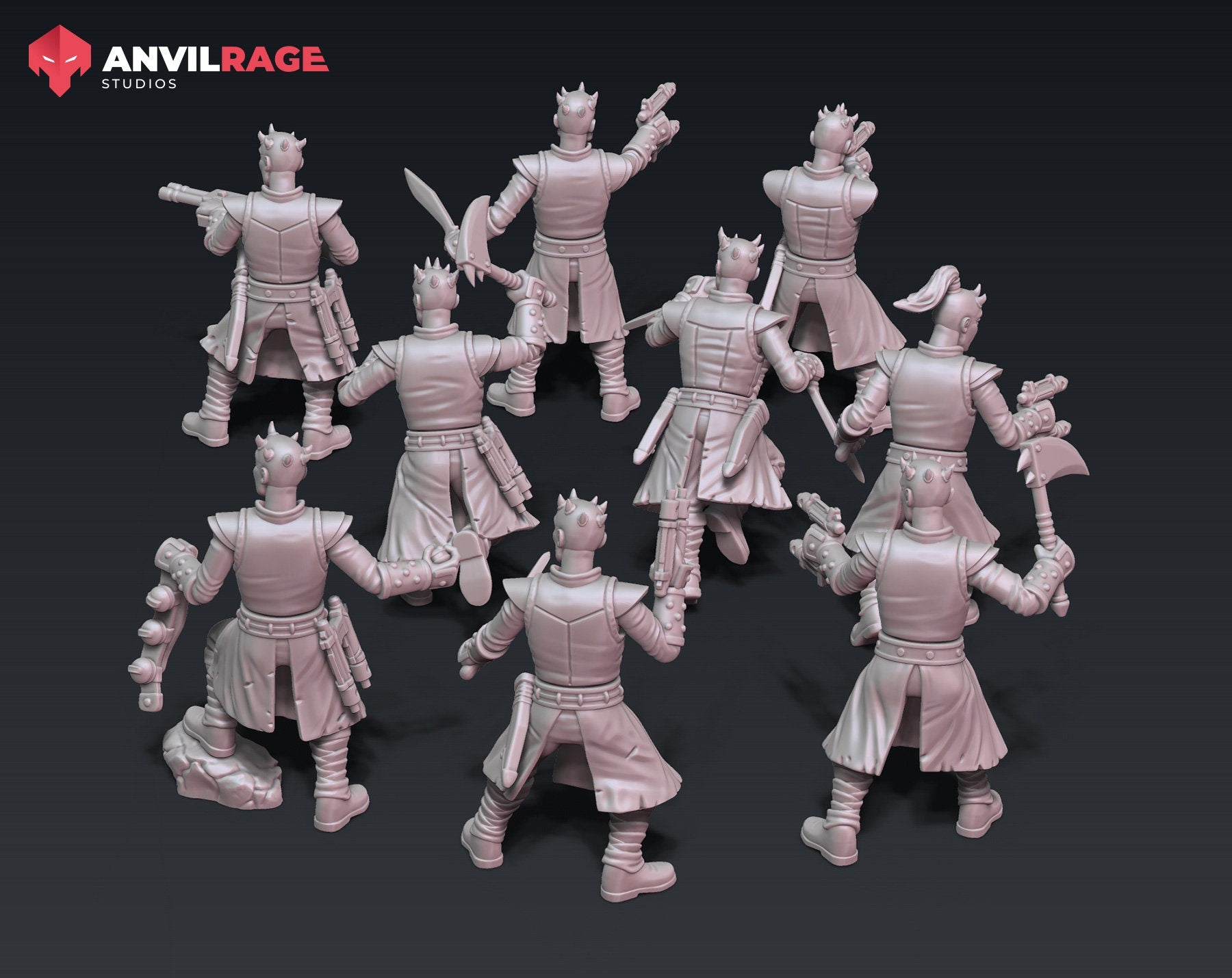His Eminence's Enforcers - set of 9 (Sculpted by Anvilrage Studios)