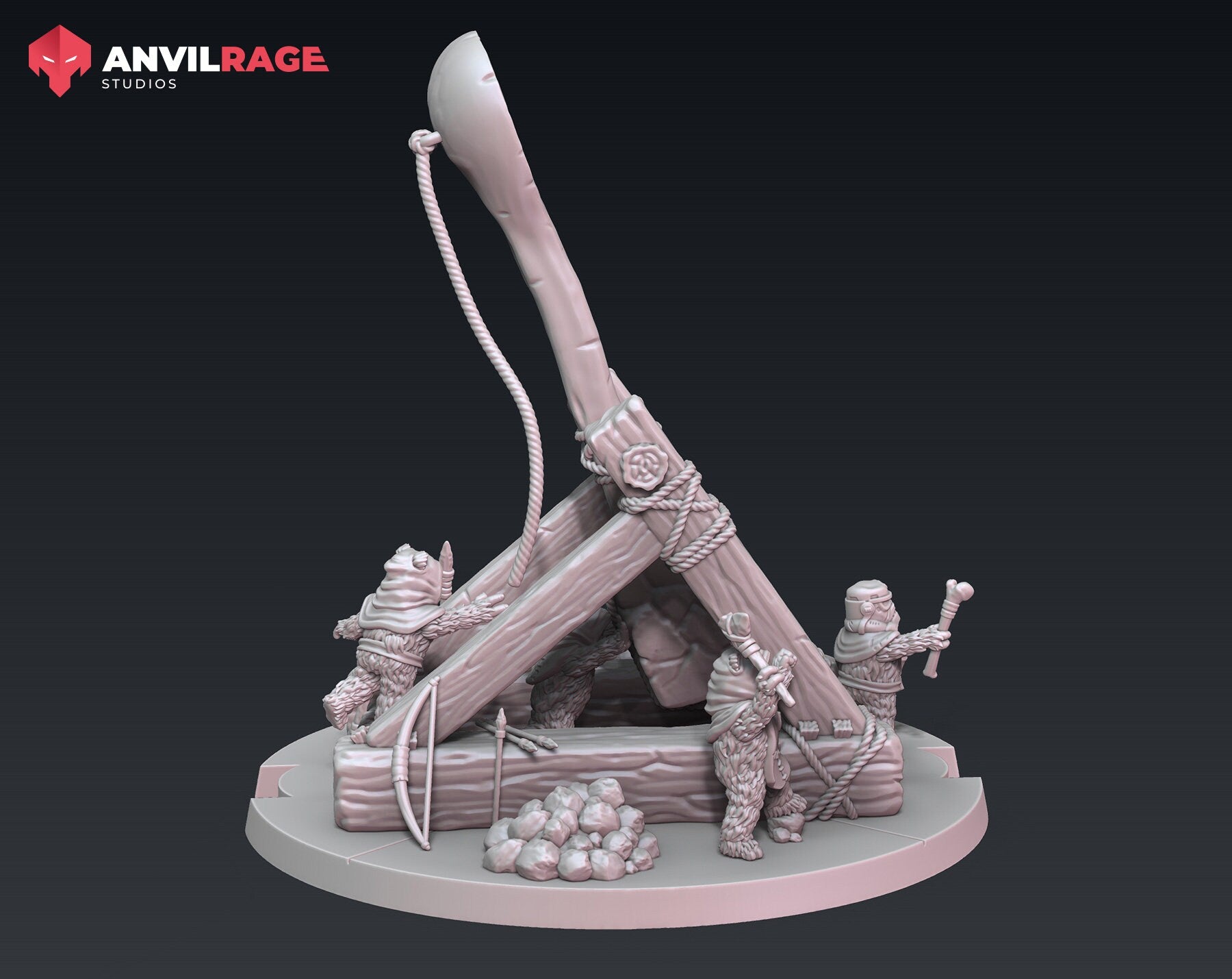Guerrilla Bears Catapult & Crew (Sculpted by Anvilrage Studios)