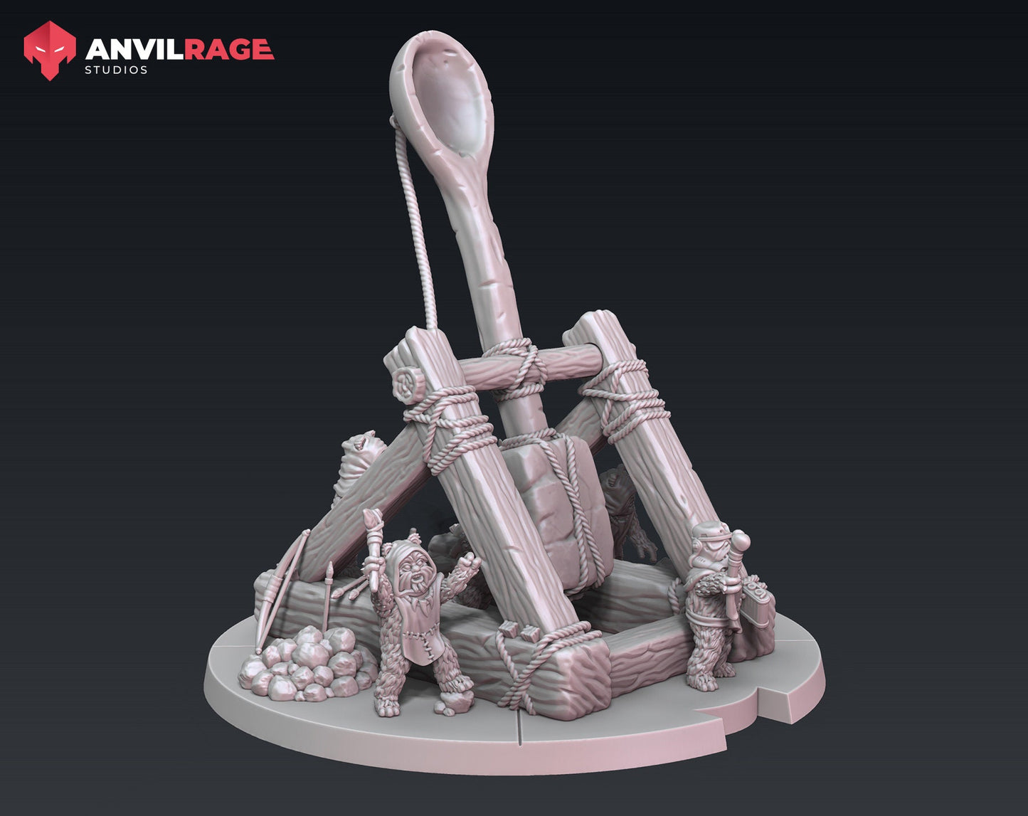 Guerrilla Bears Catapult & Crew (Sculpted by Anvilrage Studios)