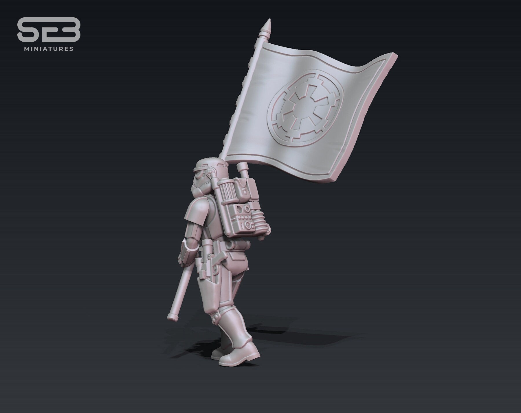 Stormsoldier Standard Bearer (Sculpted by Anvilrage Studios)