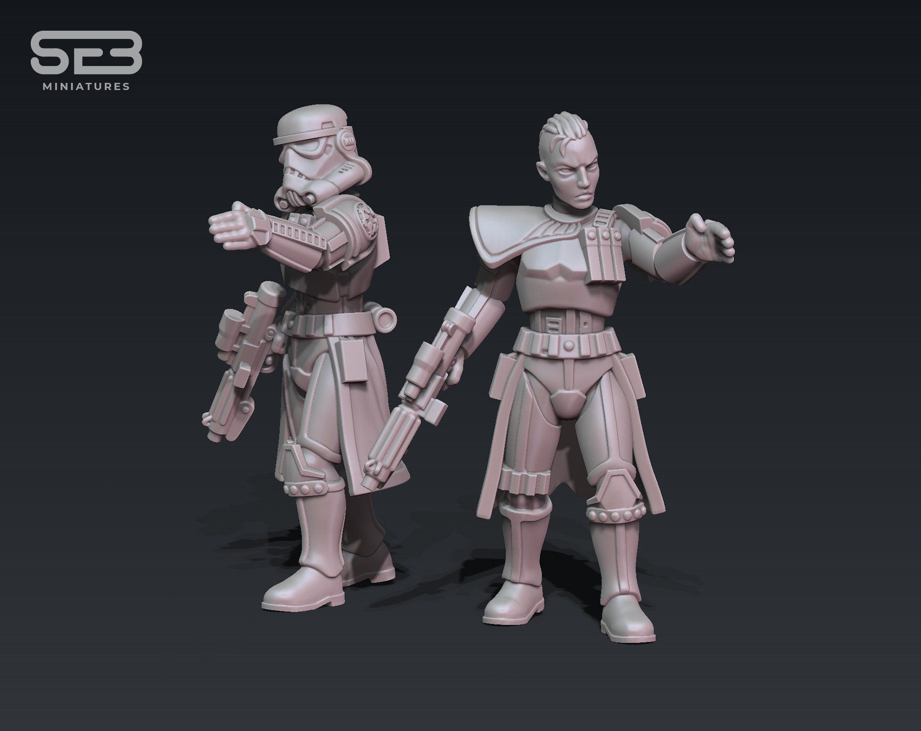 Stormsoldier Trooper Female Captain (Sculpted by Anvilrage Studios)