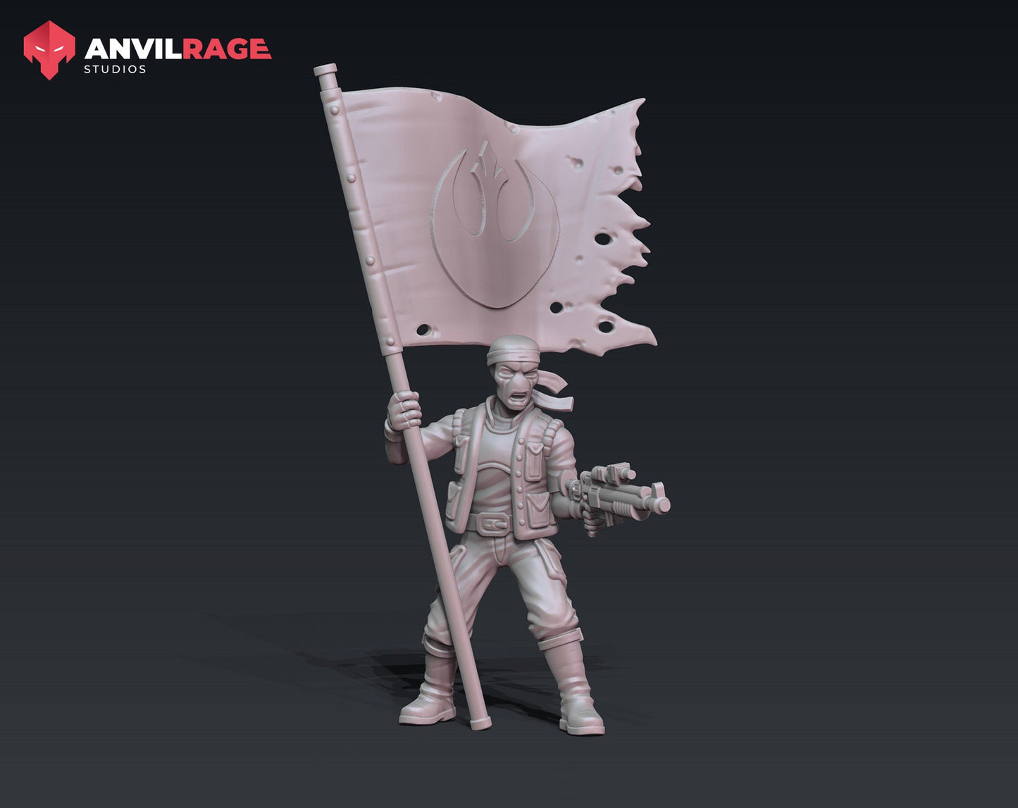 Rebellious Standard Bearer (Sculpted by Anvilrage Studios)