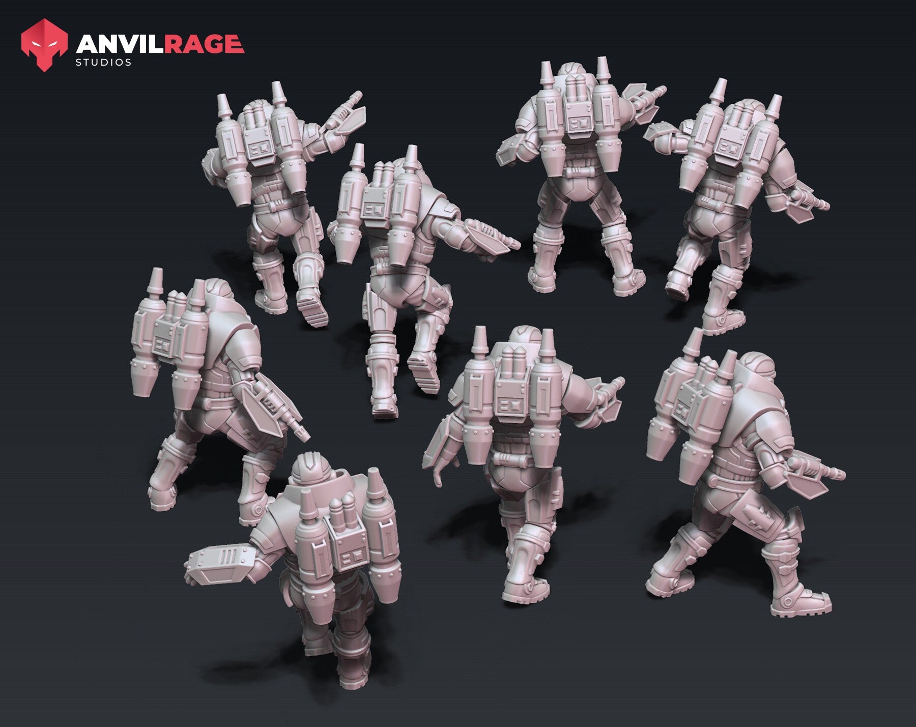 Blaze Trooper Kit - set of 8 (Sculpted by Anvilrage Studios)