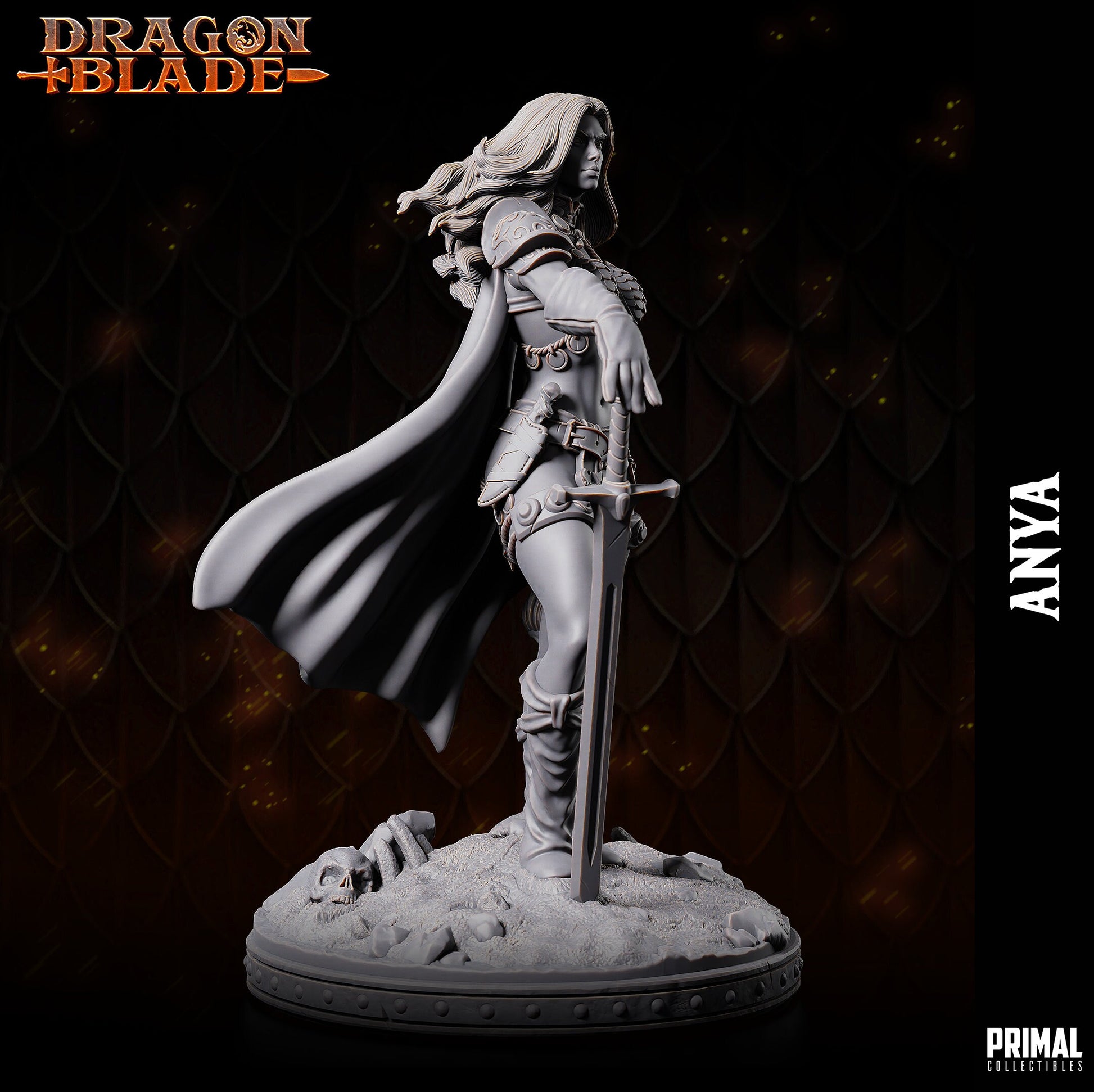 Anya - Female Barbarian (32mm / 75mm / Bust) - Sculpted by Primal Collectibles