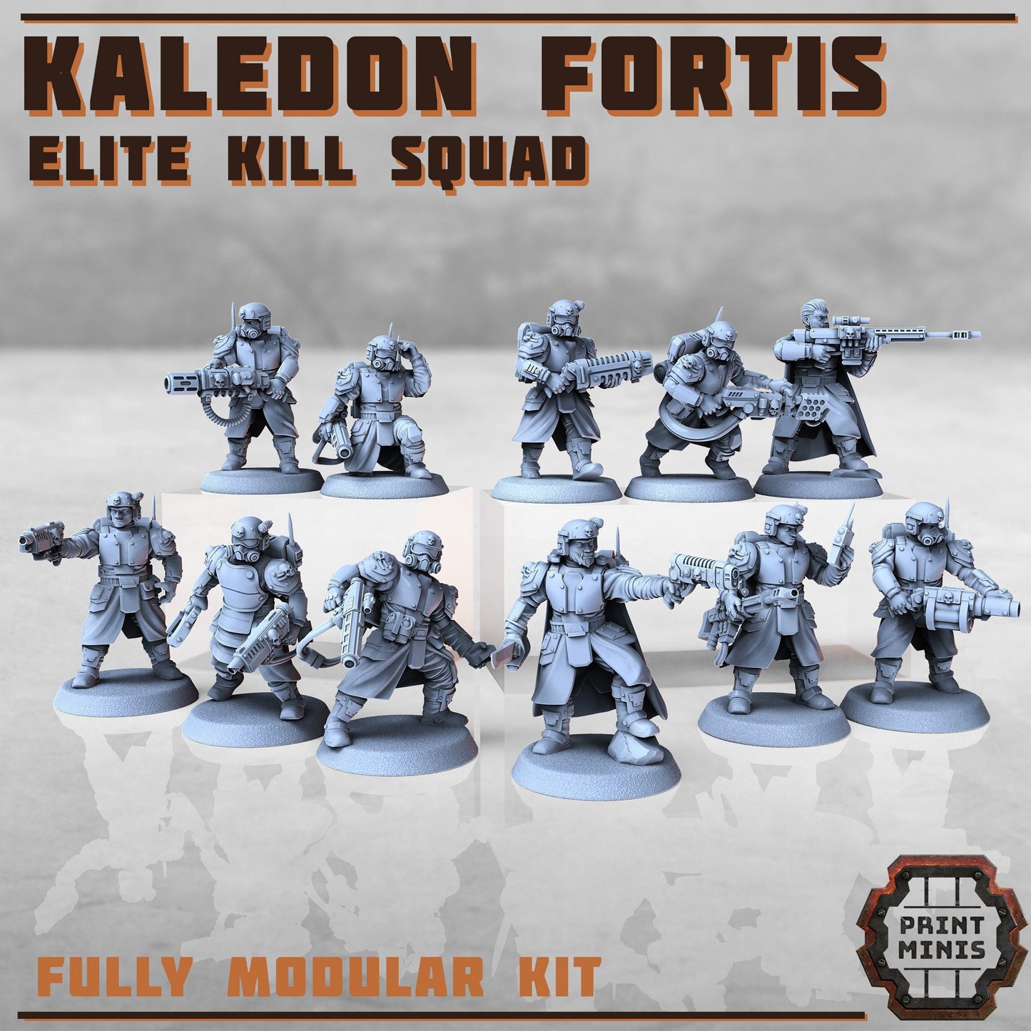 Elite Kill Squad - Kaledon Fortis Army (set of 10) by Print Minis