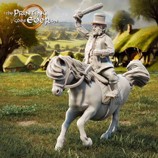 Halfling Sheriff - Mounted (sculpted by Print Goes Ever On)