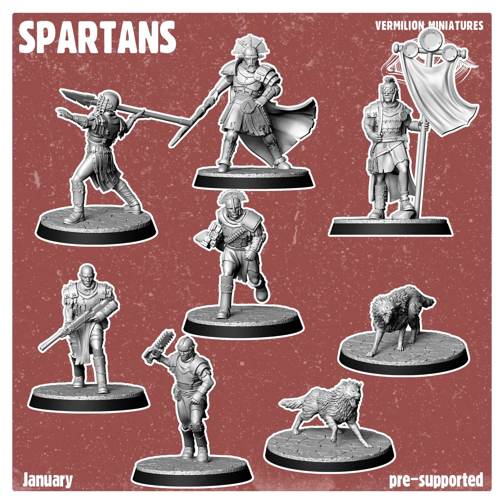 Spartans - Spartan Warband - (Sculpted by Vermillion Miniatures)