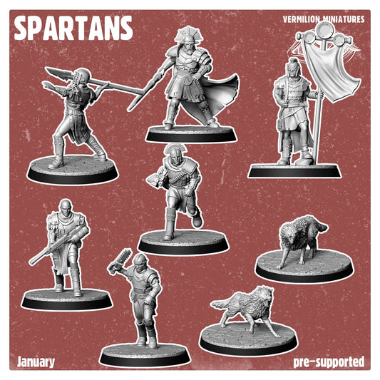 Spartans - Spartan Warband - (Sculpted by Vermillion Miniatures)