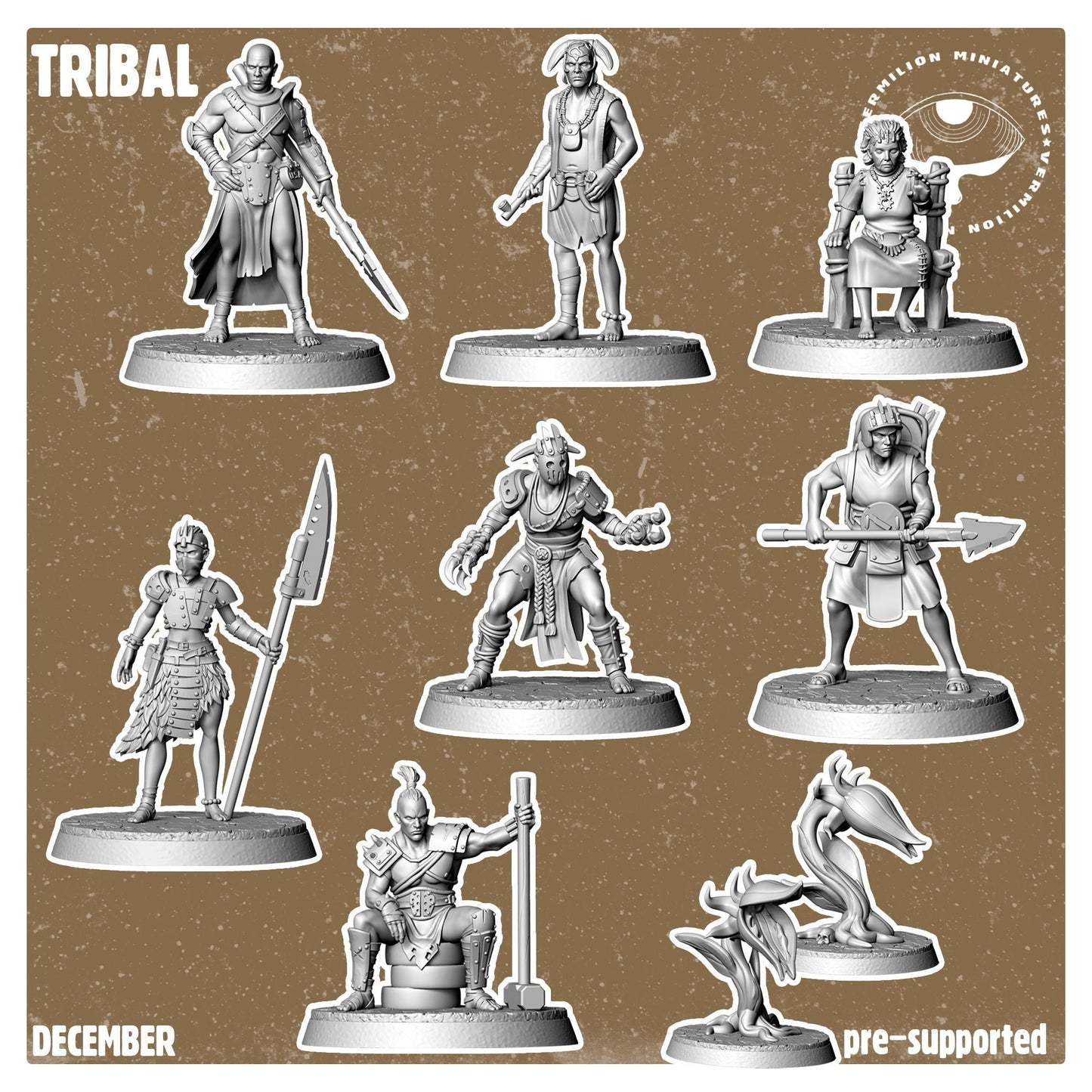 Tribal - Tribal Warband (Sculpted by Vermillion Miniatures)