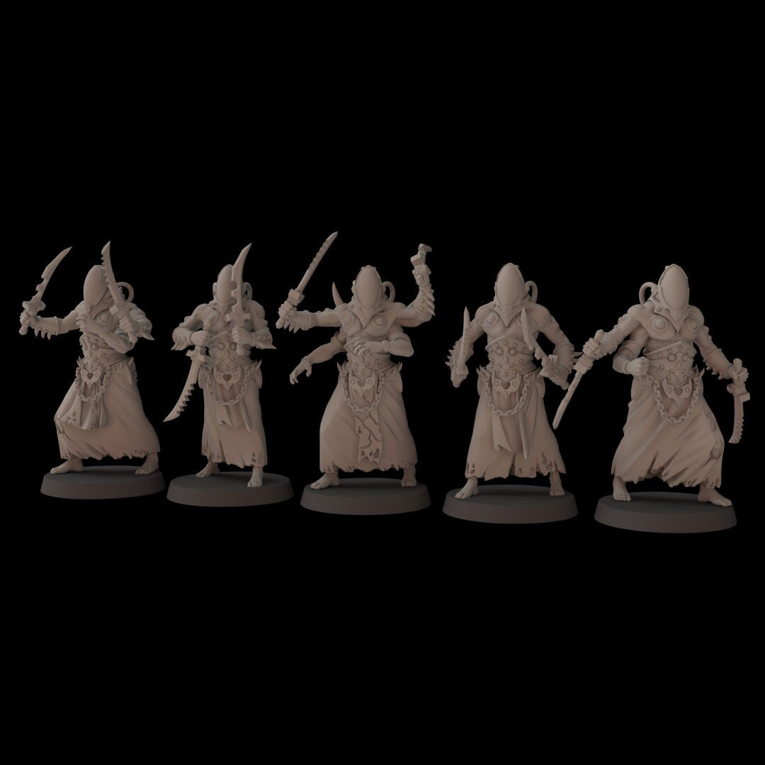 Dark Flayers - set of 5 (Sculpted by Fantasy Cult Miniatures)