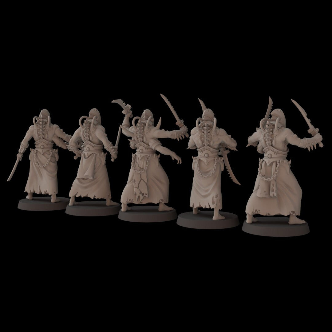 Dark Flayers - set of 5 (Sculpted by Fantasy Cult Miniatures)
