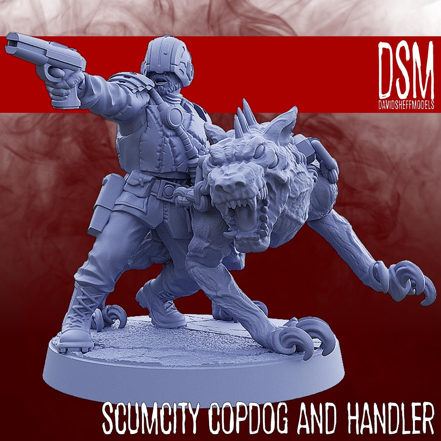 Scum City Cop Dog (Sculpted by David Sheff Models)