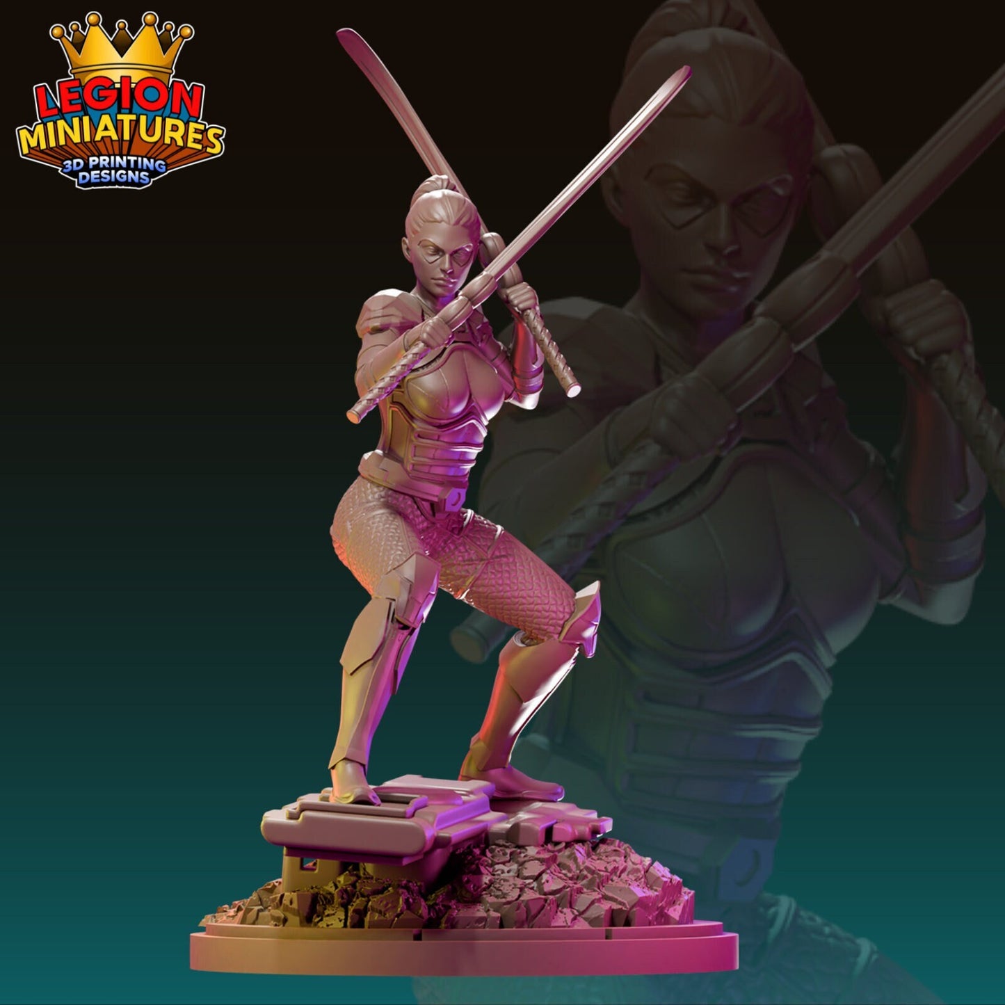 Gamora - Fan Art 40mm Miniature (Sculpted by Legion Miniatures) (Crisis Protocol Proxy/Alternative)