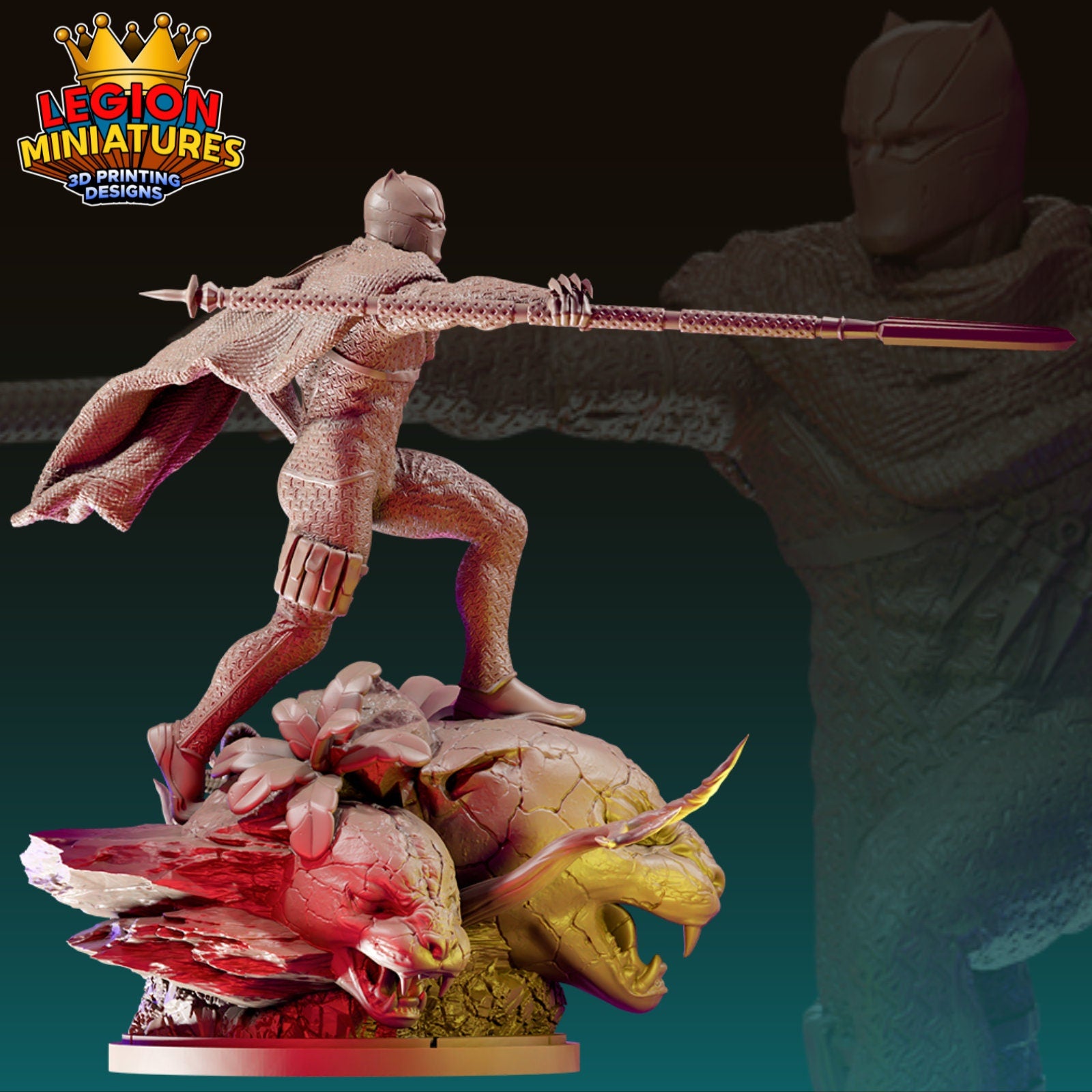 Panther - Fan Art 40mm Miniature (Sculpted by Legion Miniatures) (Crisis Protocol Proxy/Alternative)