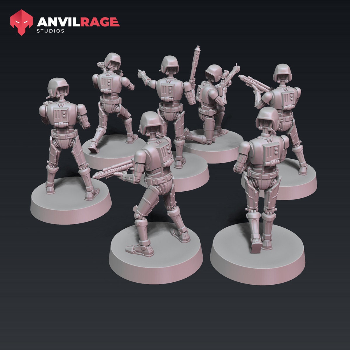 Assassination Droids - set of 7 (Sculpted by Anvilrage Studios)