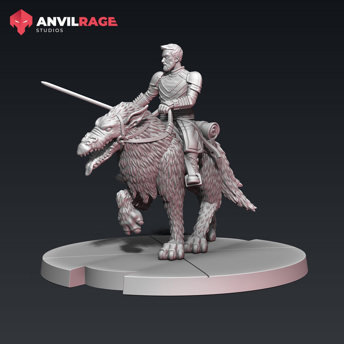 Fallen General Wolf Rider (Sculpted by Anvilrage Studios)