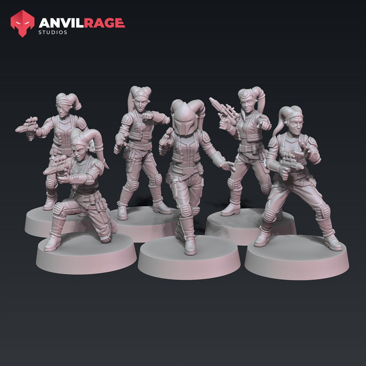 Female Freedom Fighters - set of 9 (Sculpted by Anvilrage Studios)
