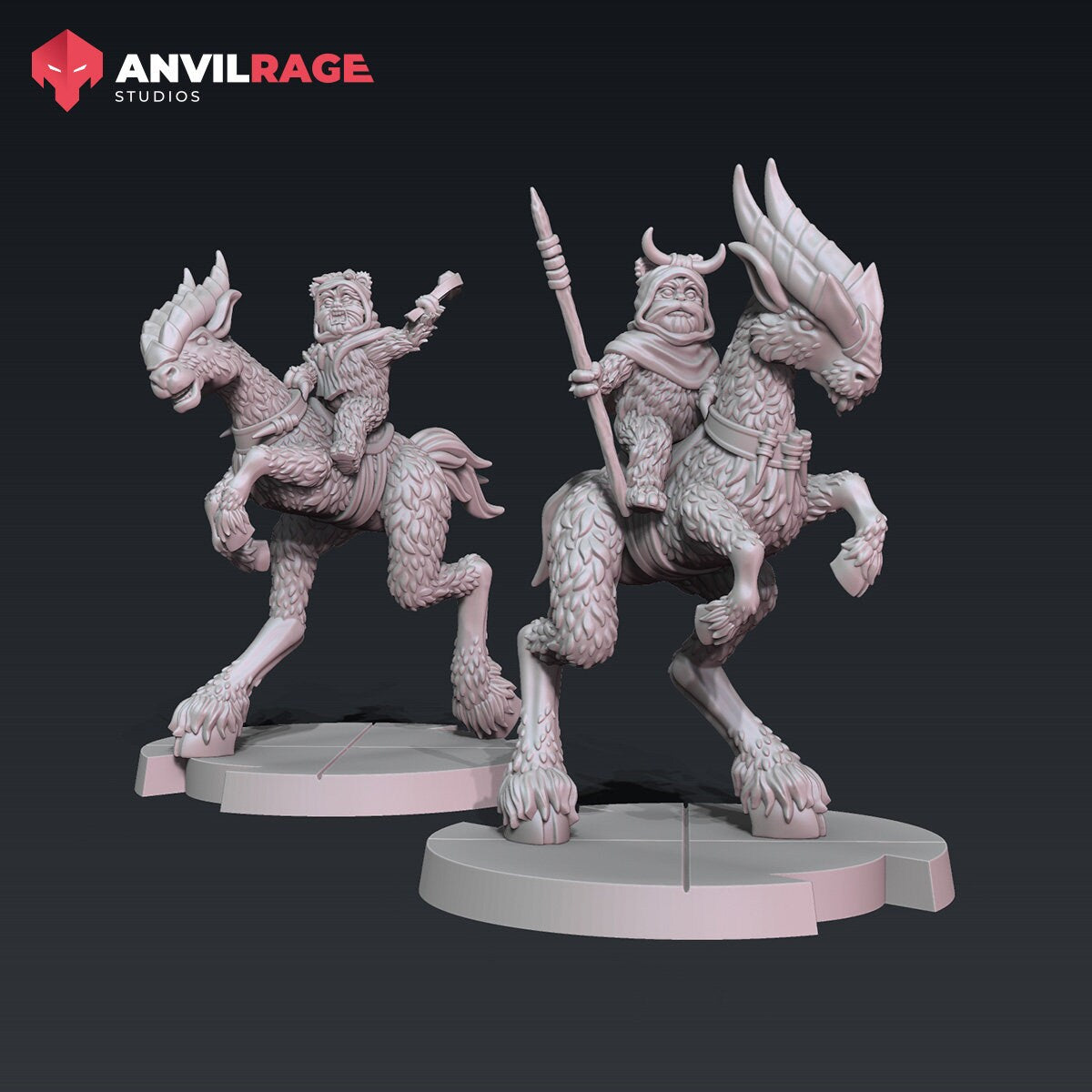 Guerrilla Bear Stag Riders - set of 2 (Sculpted by Anvilrage Studios)